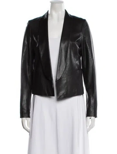 Pre-owned Vince Leather Jacket In Black
