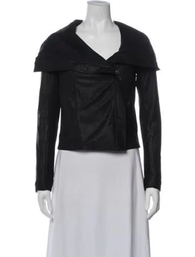Pre-owned Vince Leather Jacket In Black