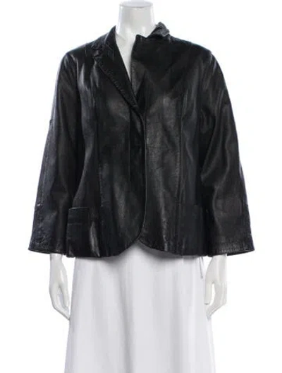 Pre-owned Vince Leather Jacket In Black