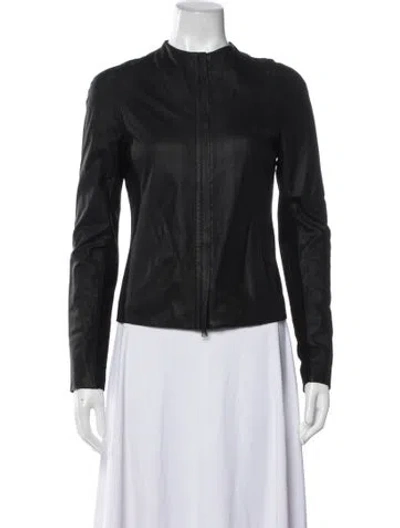 Pre-owned Vince Leather Jacket In Black