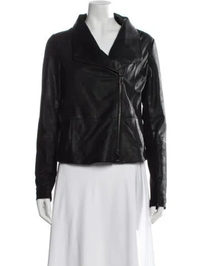 Pre-owned Vince Leather Jacket In Black
