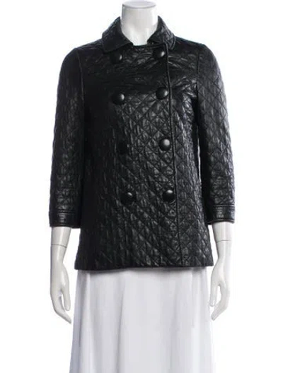 Pre-owned Vince Leather Jacket In Black