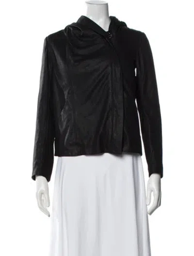 Pre-owned Vince Leather Jacket In Black