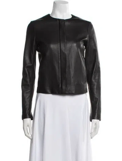 Pre-owned Vince Leather Jacket In Black