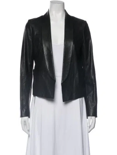 Pre-owned Vince Leather Jacket In Black