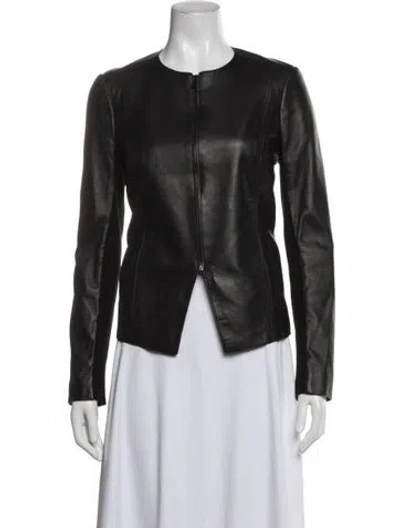 Pre-owned Vince Leather Jacket In Black