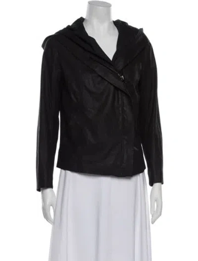 Pre-owned Vince Leather Jacket In Black