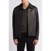 Vince Collared Long Sleeves Smooth Finish Jackets In Black