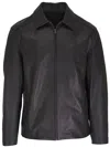 Vince Collared Long Sleeves Smooth Finish Jackets In Black