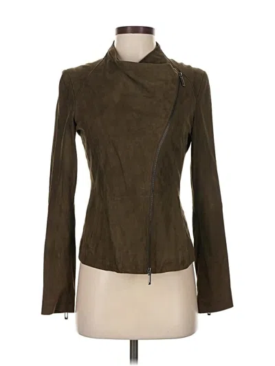 Pre-owned Vince Leather Jacket In Brown