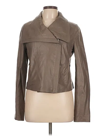 Pre-owned Vince Leather Jacket In Brown