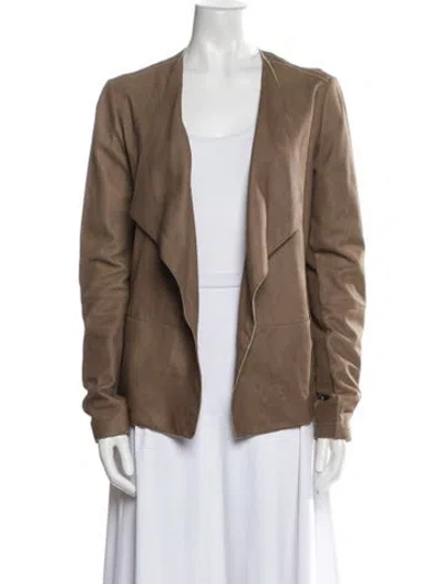 Pre-owned Vince Leather Jacket In Brown