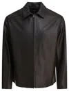 Vince Collared Long Sleeves Smooth Finish Jackets In Brown