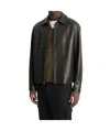 Vince Collared Long Sleeves Smooth Finish Jackets In Black