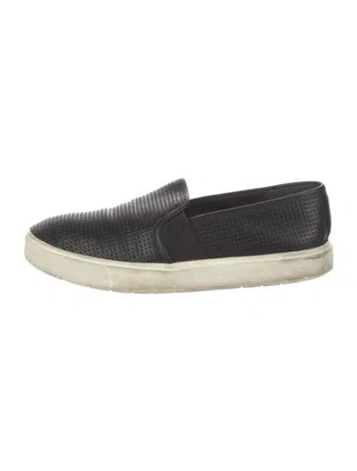 Pre-owned Vince Leather Lasercut Accents Sneakers In Multi