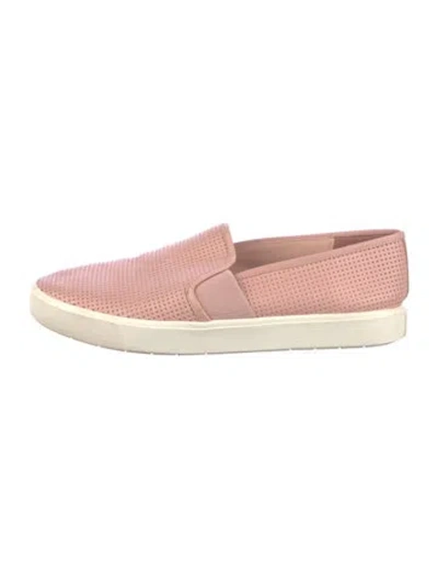 Pre-owned Vince Leather Lasercut Accents Sneakers In Pink