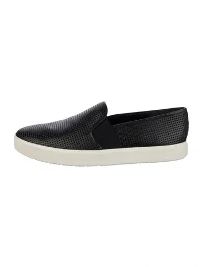 Pre-owned Vince Leather Loafer Sneakers In Black