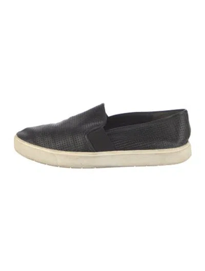 Pre-owned Vince Leather Loafer Sneakers In Black