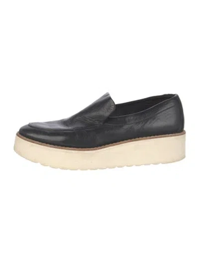 Pre-owned Vince Leather Loafer Sneakers In Neutral