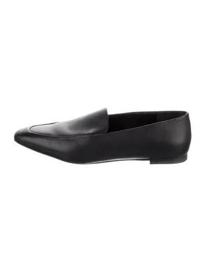 Pre-owned Vince Leather Loafers In Black