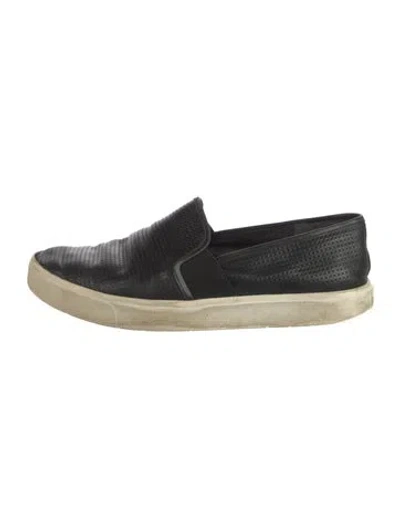 Pre-owned Vince Leather Loafers In Black