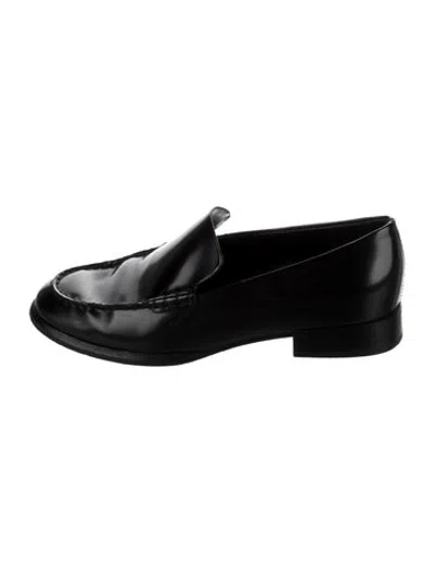 Pre-owned Vince Leather Loafers In Black
