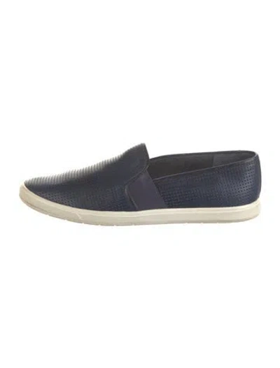 Pre-owned Vince Leather Loafers In Blue