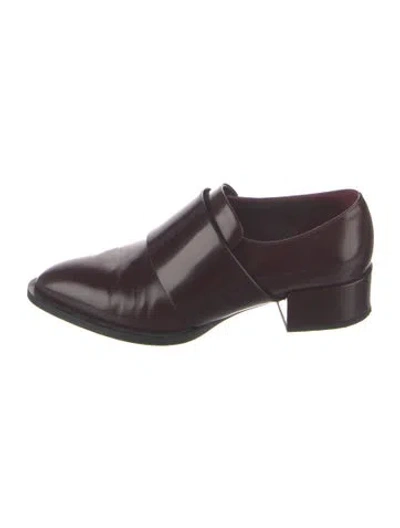 Pre-owned Vince Leather Loafers In Brown