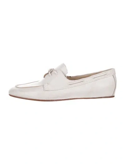 Pre-owned Vince Leather Loafers In Grey