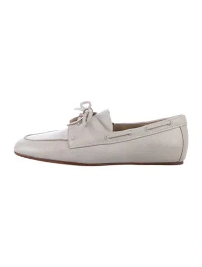 Pre-owned Vince Leather Loafers In Grey