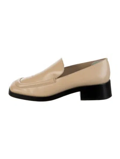 Pre-owned Vince Leather Loafers In Neutral