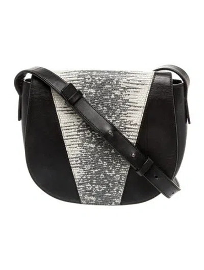 Pre-owned Vince Leather Messenger Bag In Black