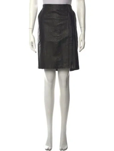 Pre-owned Vince Leather Mini Skirt In Black
