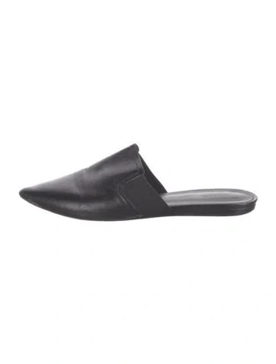Pre-owned Vince Leather Mules In Black