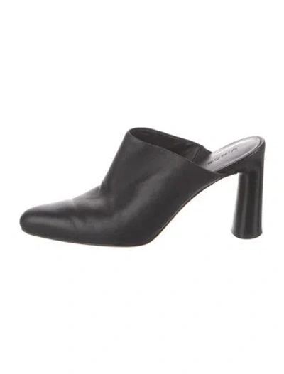 Pre-owned Vince Leather Mules In Black