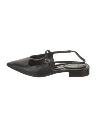 Pre-owned Vince Leather Mules In Black