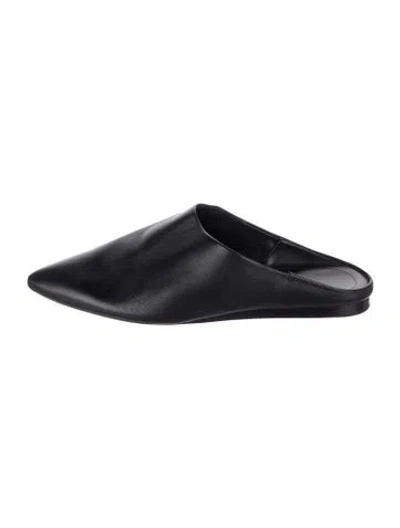 Pre-owned Vince Leather Mules In Black
