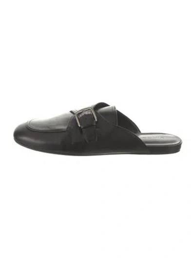 Pre-owned Vince Leather Mules In Black