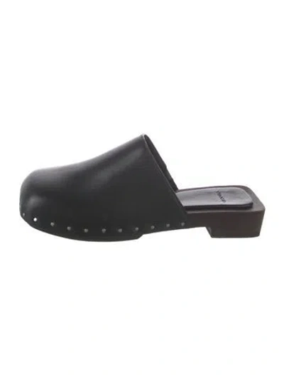 Pre-owned Vince Leather Mules In Black