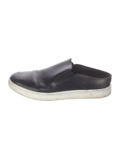 Pre-owned Vince Leather Mules In Black
