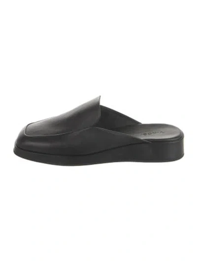Pre-owned Vince Leather Mules In Black