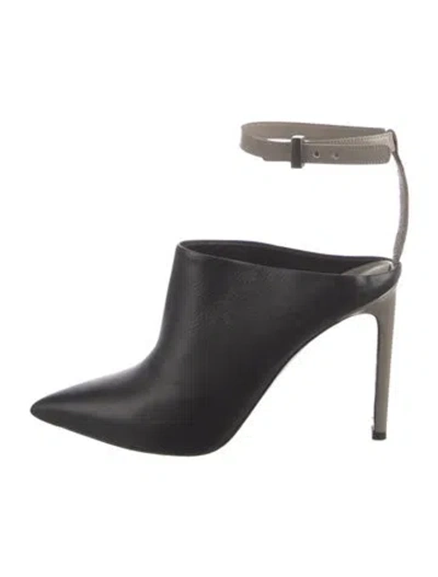Pre-owned Vince Leather Mules In Black/neutrals