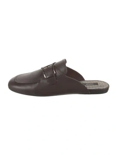 Pre-owned Vince Leather Mules In Brown