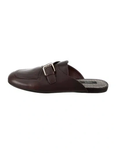 Pre-owned Vince Leather Mules In Brown