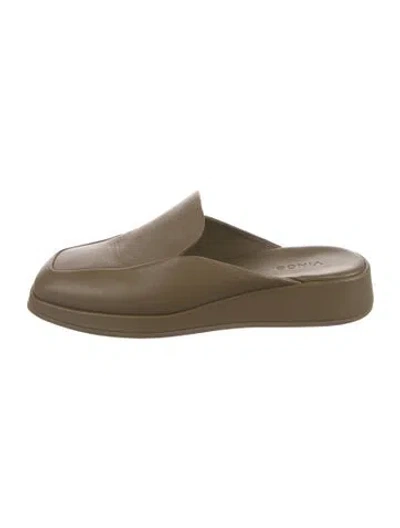 Pre-owned Vince Leather Mules In Brown