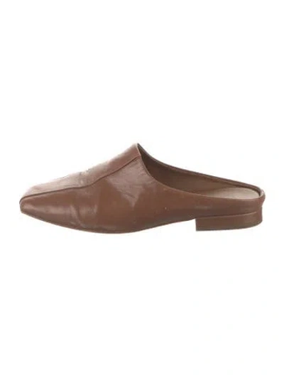 Pre-owned Vince Leather Mules In Brown