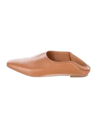 Pre-owned Vince Leather Mules In Brown
