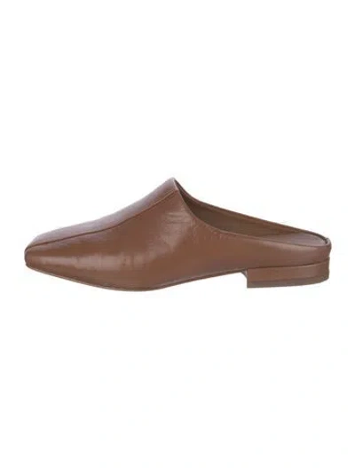 Pre-owned Vince Leather Mules In Brown