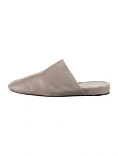Pre-owned Vince Leather Mules In Grey