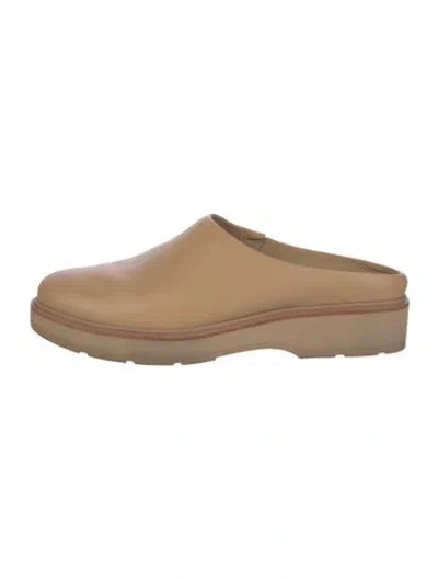 Pre-owned Vince Leather Mules In Neutral